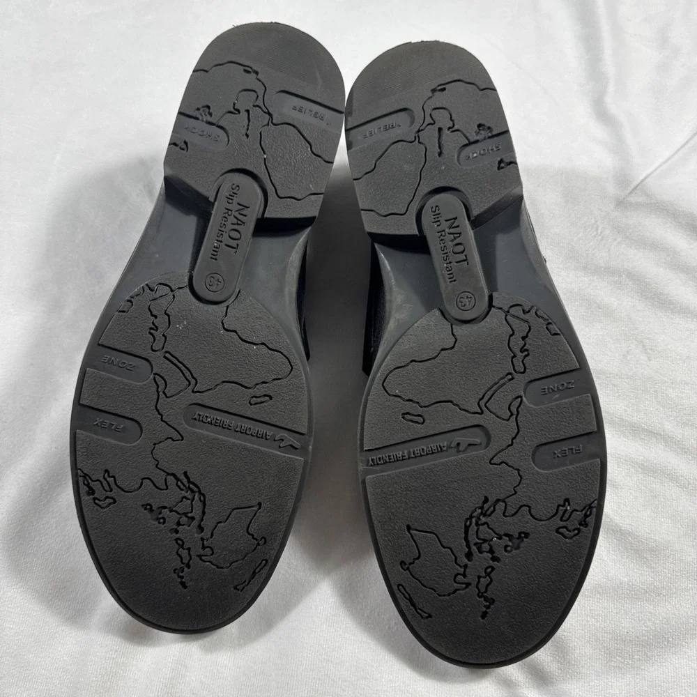 NAOT Shoes 43 EU/US 10 Black Evidence Faux Buckle Strap Oxford‎ Israel Made